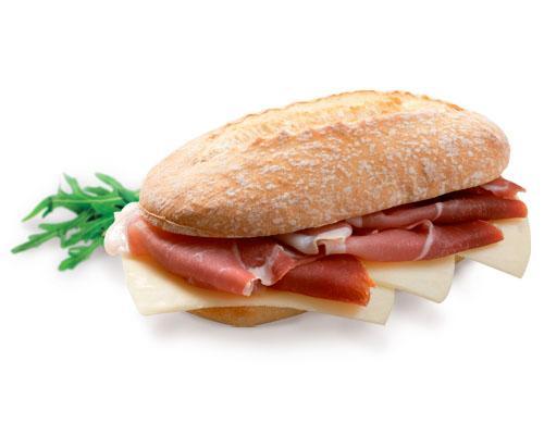 Ciabatta con jamón curado - 6x160g