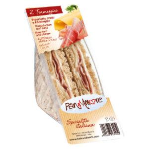 sandes de fiambre integral e queijo - 6x130g