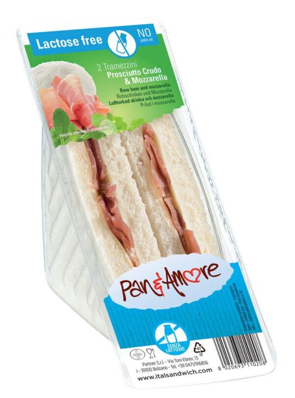 sándwich de jamón y mozzarella sin lactosa - 6x135g