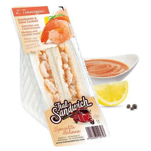 sándwich doble con salsa de cóctel y gambas - 6x150g
