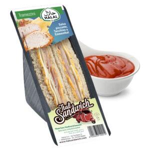 Sanduíche de halal, peru, molho picante e emmenthal - 6x130g