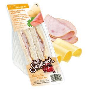 duplo tramezzino com presunto de Praga e queijo provola - 6x150g