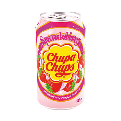 Chupa Chups strawberry and cream – 24x34,5cl.
